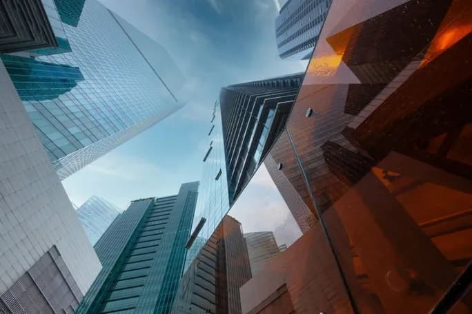 Modern residential development buildings